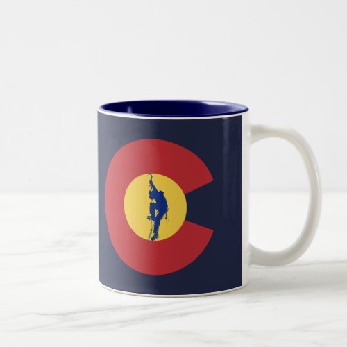 Colorado Ice Climbing Two_Tone Coffee Mug