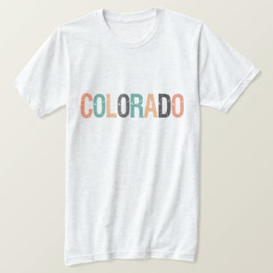 Colorado in faded retro color lettering T-Shirt