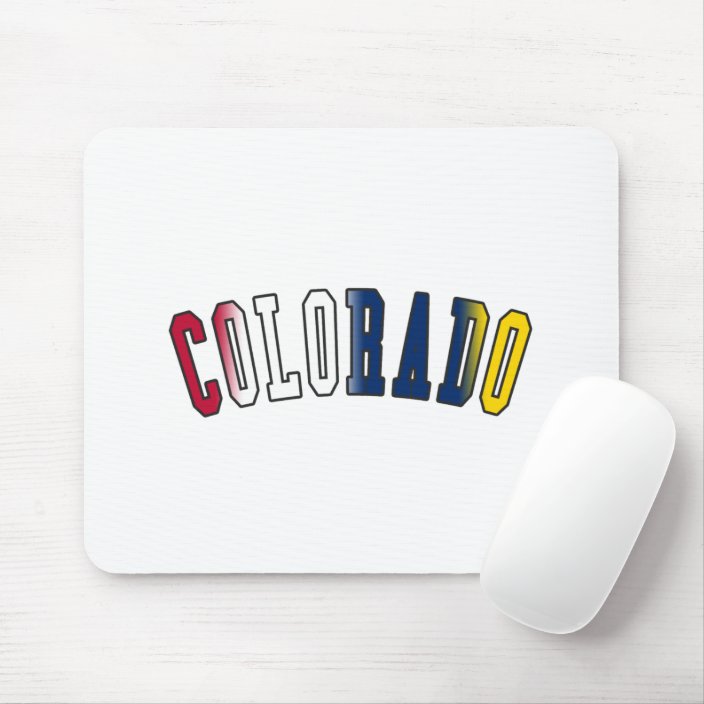 Colorado in State Flag Colors Mouse Pad