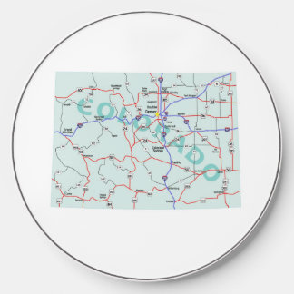 Colorado Interstate Map Wireless Charger