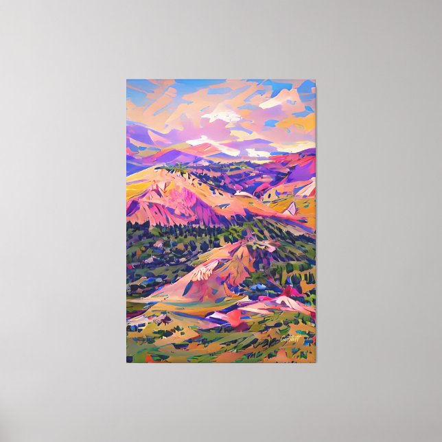 Colorado Landscape Painting Impressionism  Canvas Print (Front)