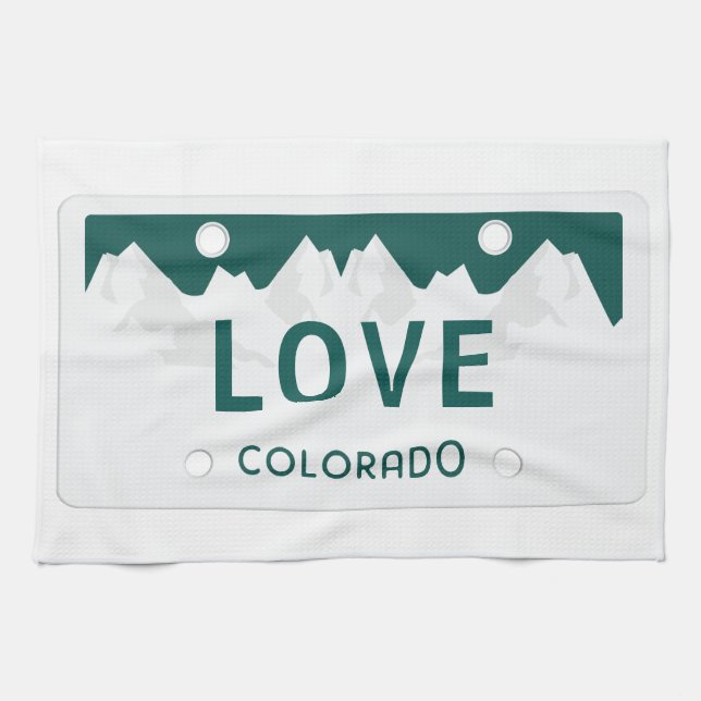 Colorado License Plate Towel (Horizontal)