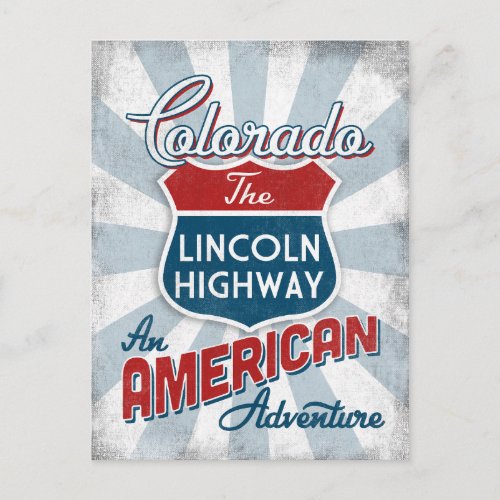 Colorado Lincoln Highway Vintage America Postcard