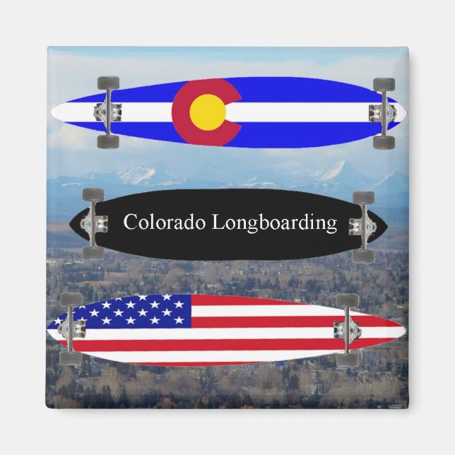 Colorado Longboarding Magnet (Front)