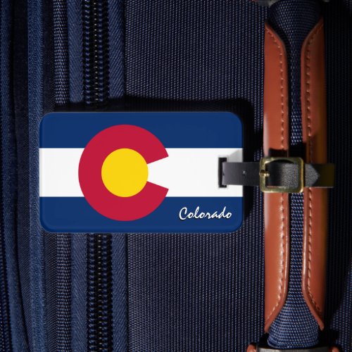 Colorado Luggage Tags patriotic Colorado Flag Luggage Tag
