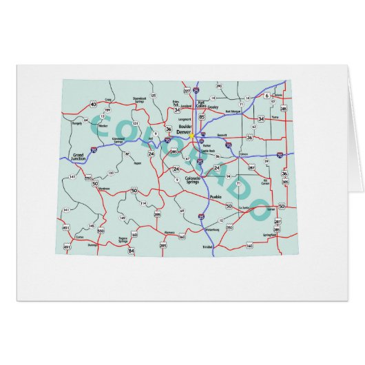Colorado Map Blank Card (Front Horizontal)