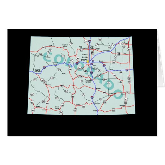 Colorado Map Card (Front Horizontal)