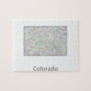 Colorado map jigsaw puzzle