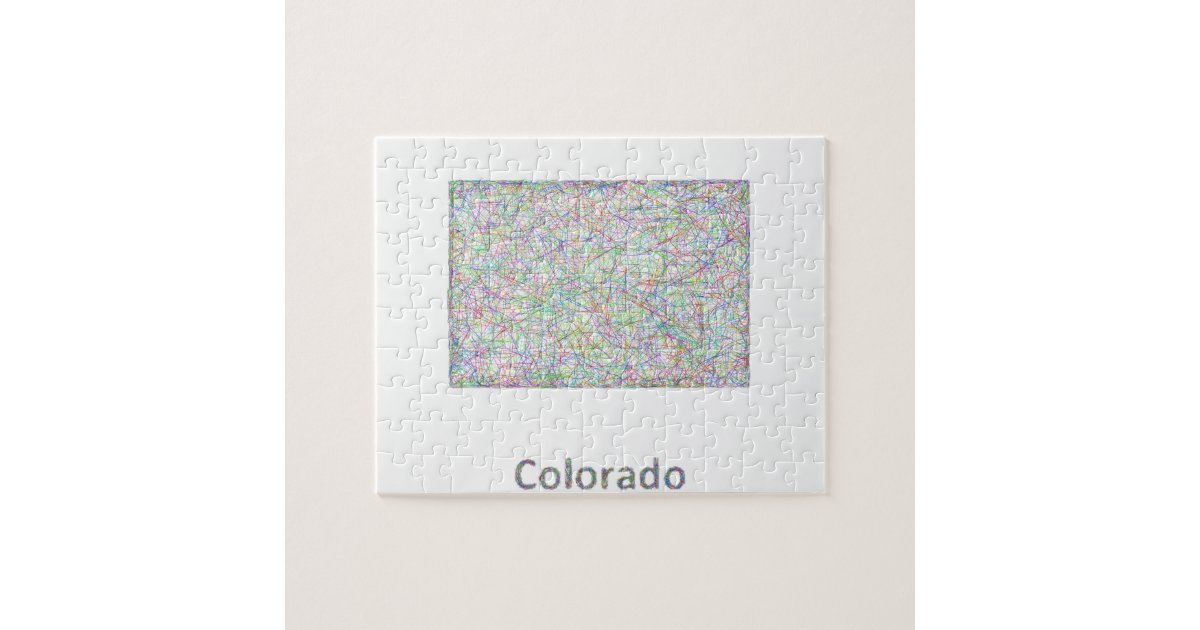 Colorado map jigsaw puzzle Zazzle