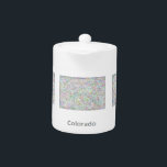 Colorado map teapot<br><div class="desc">Colorful line art design map of Colorado state.</div>