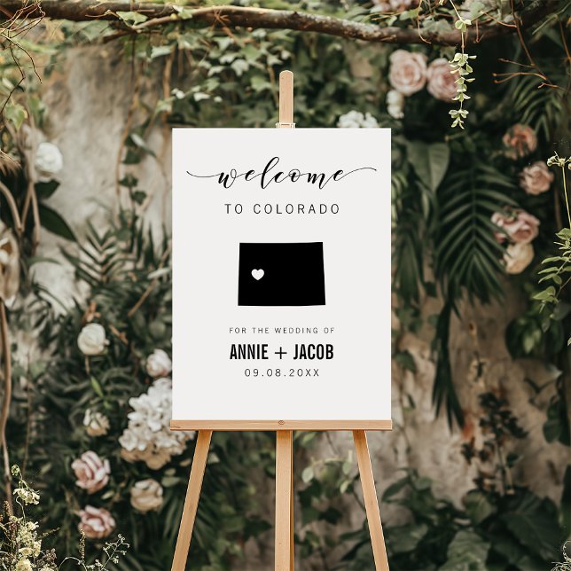 Colorado Map Wedding Welcome Sign, Foam Board (Creator Uploaded)