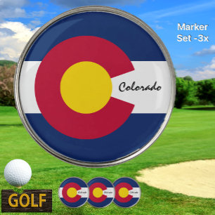 Colorado Marker, Colorado Flag Golf Ball Marker