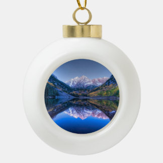 Colorado Maroon Bells Christmas Ornament - Ball
