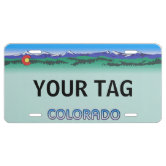 InkMyPlate Personalized Colorado Car License Plate | Choose from All 50  Sates | 6x12 Inch | Custom Colorado License Plate for Front of Car 