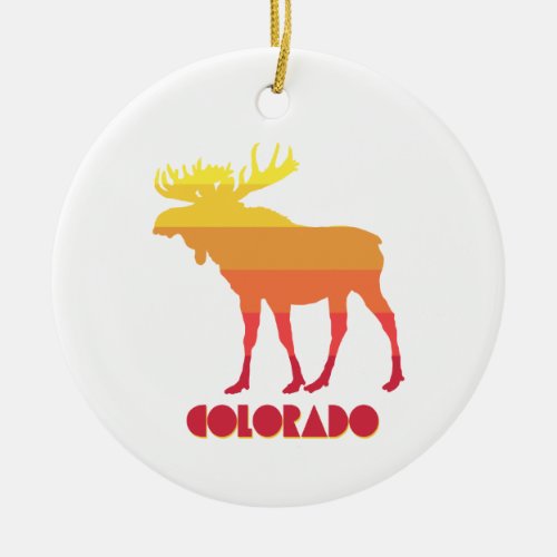 Colorado Moose Ceramic Ornament