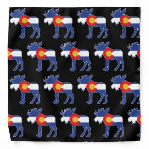 Colorado Moose Flag Bandana