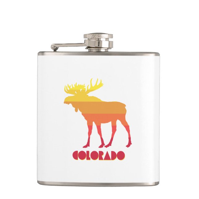Colorado Moose Flask (Front)