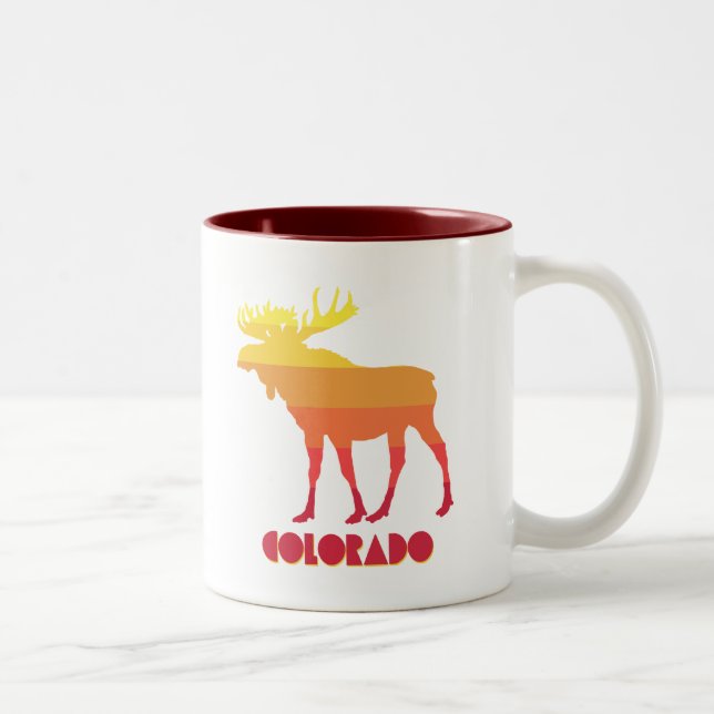 Colorado Moose Two-Tone Coffee Mug (Right)