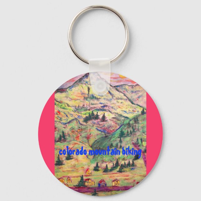 colorado mountain biking keychain (Front)