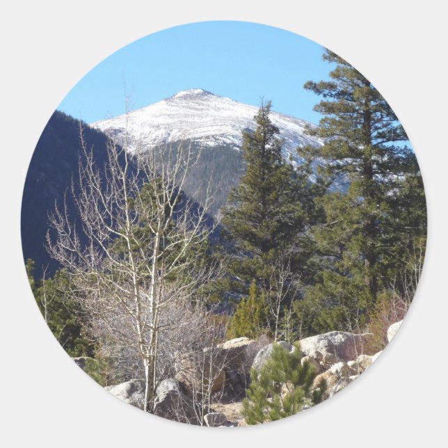 Colorado mountain classic round sticker (Front)