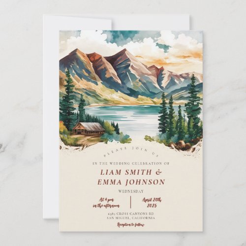 Colorado Mountain Destination Wedding Invitation