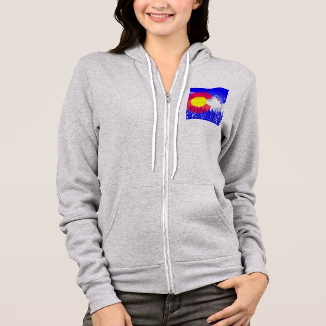 Colorado Mountain Flag Hoodie (Front)