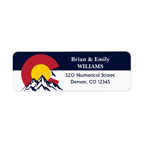Colorado Mountain Flag Name City Street Label