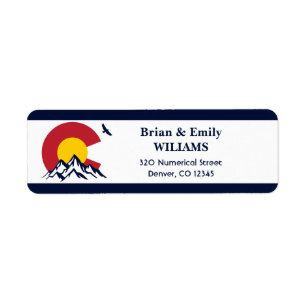 Colorado Mountain Flag Name City Street Label