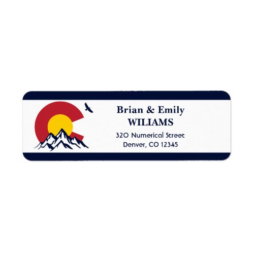 Colorado Mountain Flag Name City Street Label