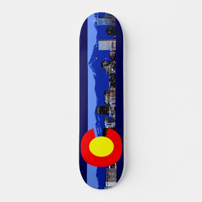 Colorado Mountain Flag Skateboard Deck (Front)