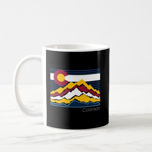 Colorado Mountain Flag Vintage Graphic Coffee Mug