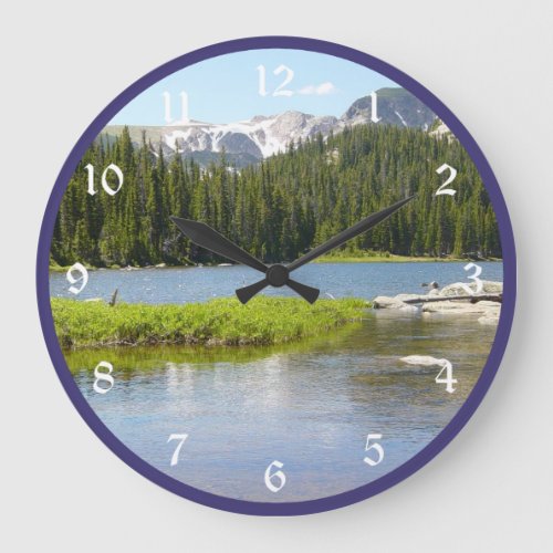 Colorado Mountain Lake Large Clock