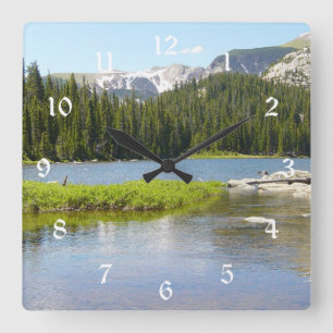 Colorado Mountain Lake Square Square Wall Clock