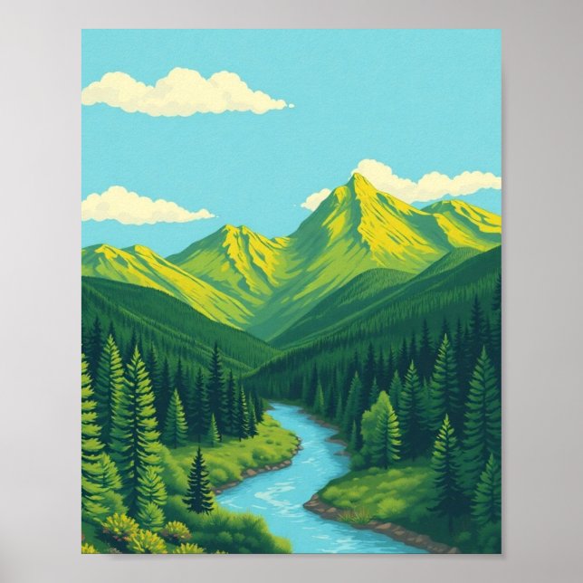 Colorado Mountain Landscape Wall Art (Front)