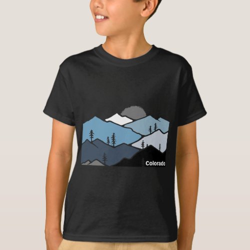 Colorado Mountain Outdoor Retro Landscape T_Shirt