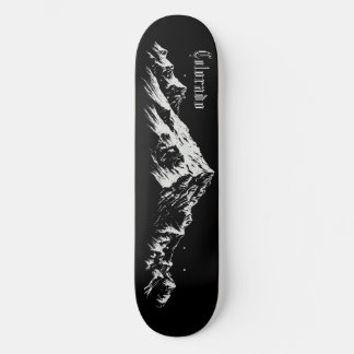 Colorado mountain peaks skateboard