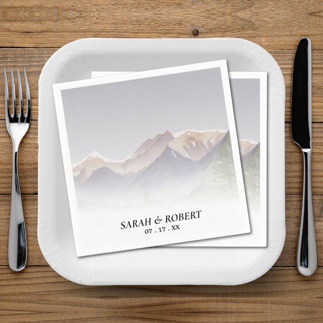 Colorado Mountain Range Wedding Napkins (Colorado Mountain Range Wedding Napkins)