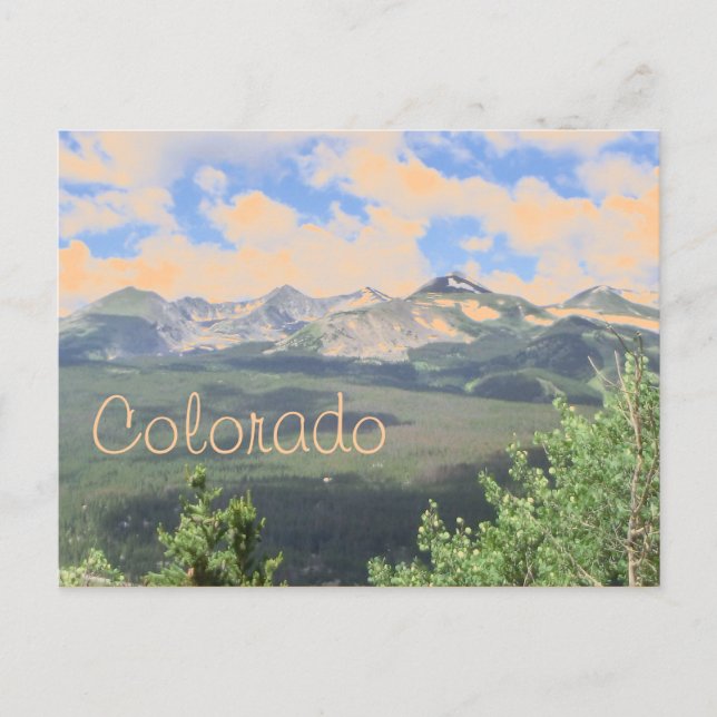Colorado mountain scenic postcard (Front)