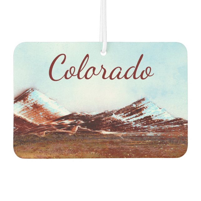 Colorado Mountain Snow Air Freshener (Front)
