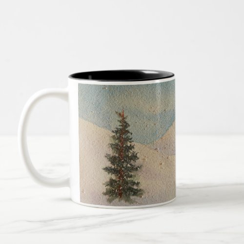 Colorado Mountain Snow Two_Tone Coffee Mug