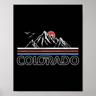 Colorado Mountain State Flag Tee Rocky Mountains S Poster