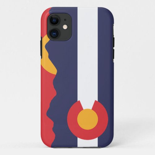 Colorado Mountain Sunset  Flag Case