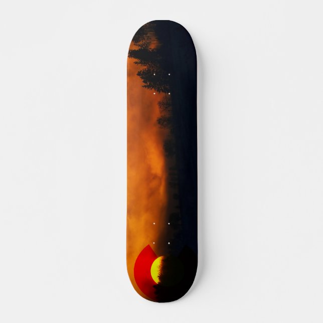 Colorado Mountain Sunset Skateboard (Front)