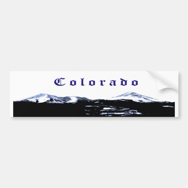 Colorado Mountain V Bumper Sticker (Front)