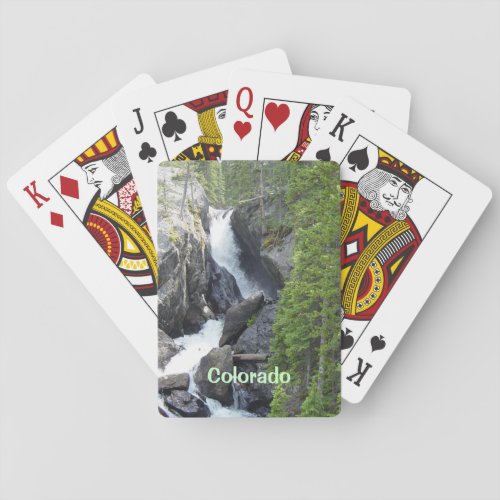 Colorado Mountain Waterfall Playing Card