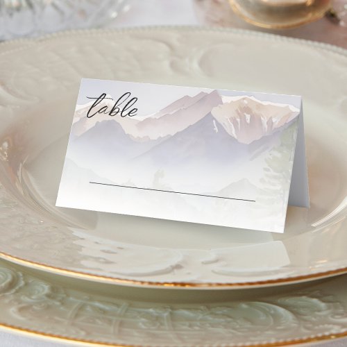 Colorado Mountain Wedding Reception Place Card