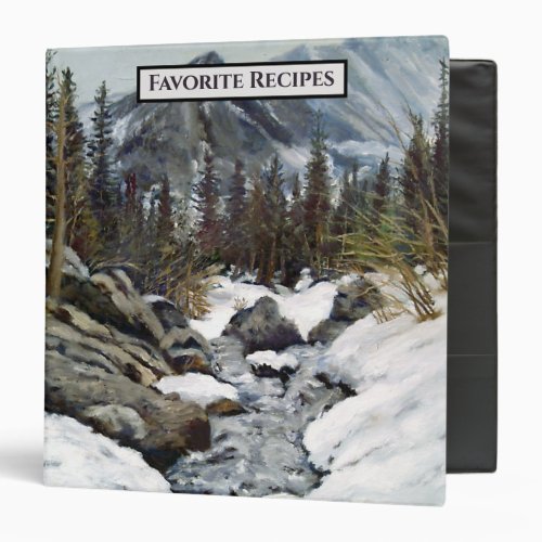 Colorado Mountain with Snow in Winter 3 Ring Binder