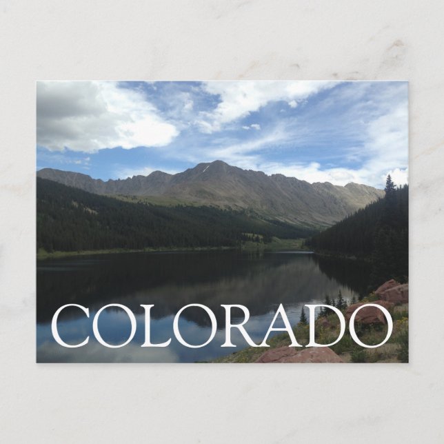 Colorado Mountains and Lake Postcard (Front)