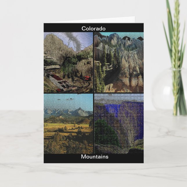 Colorado Mountains Get Well Mosaic Photo Collage Card (Front)