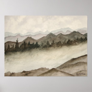 Colorado mountains landscape art print